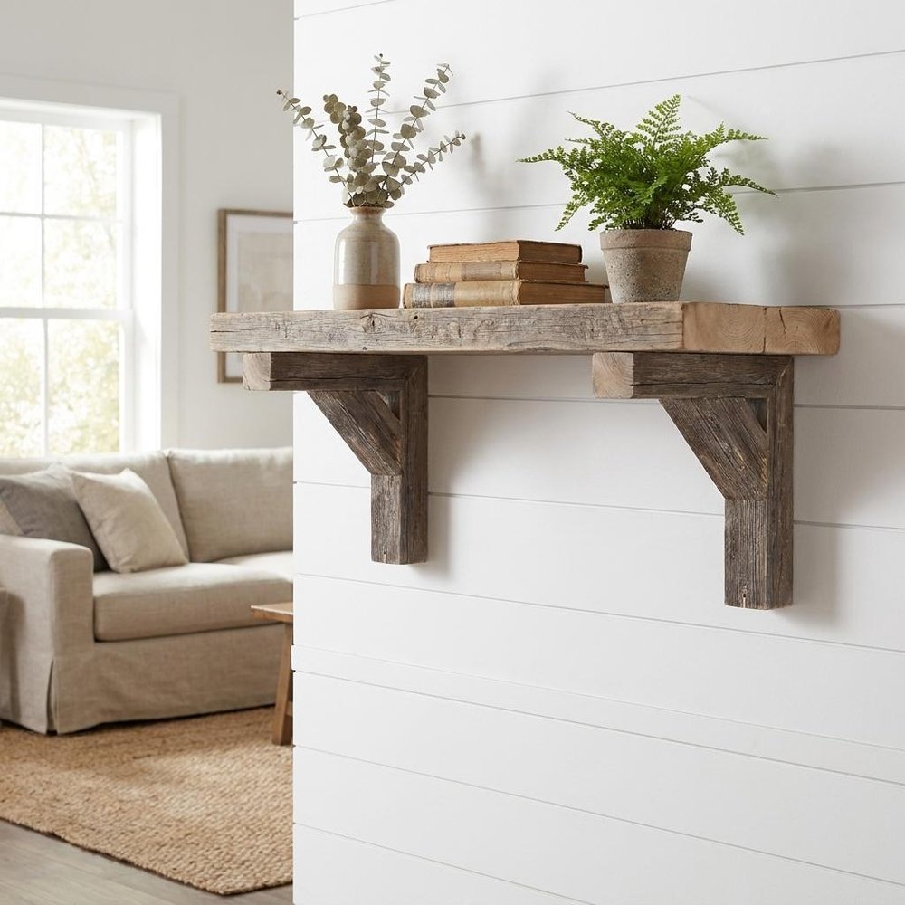 Set Of Two Natural Weathered Gray Corbels — view 8