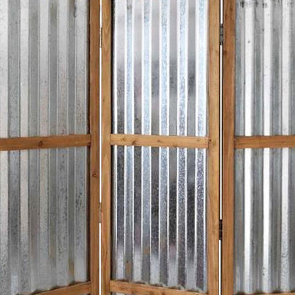 72" Brown Folding Three Panel Screen Room Divider HomeRoots