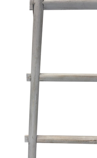 59" X 18" X 2" Grey Decorative Ladder Shelve