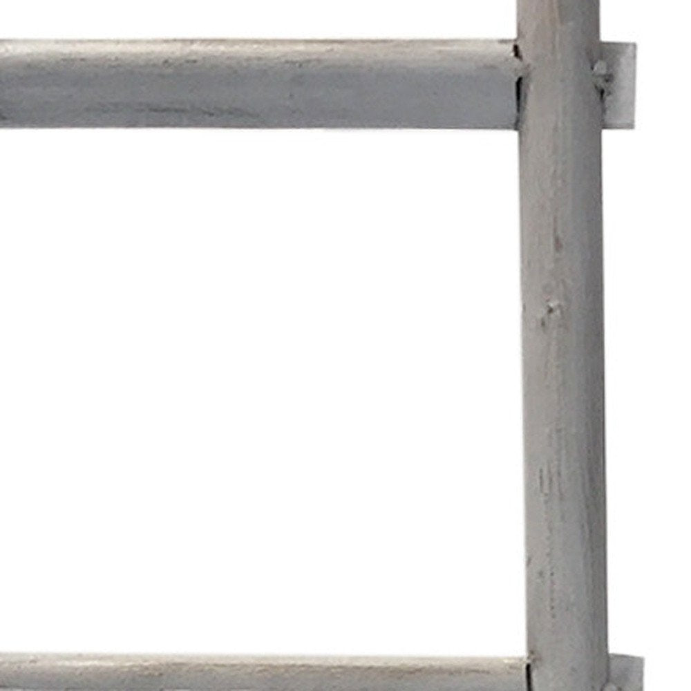 59" X 18" White Wood Hanging Dimensional Sculpture HomeRoots