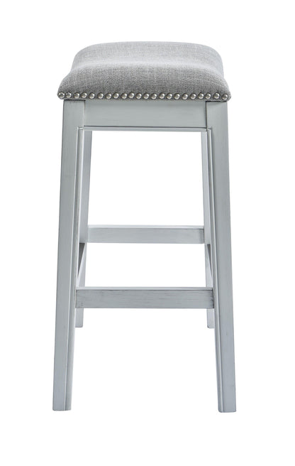 31" White Finished Solid Wood Bar Stool - FurniFindUSA