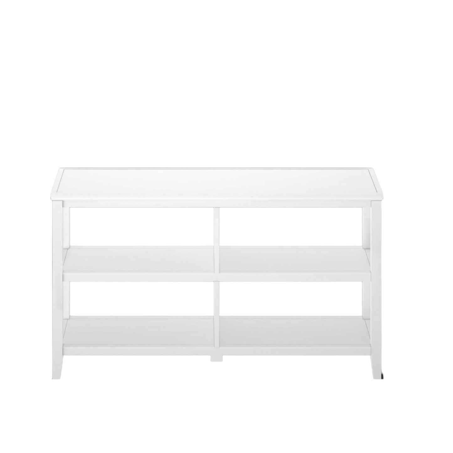 30" White Open Bookcase With Two Shelves