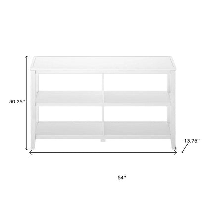 30" White Wood Two Shelf Bookcase HomeRoots