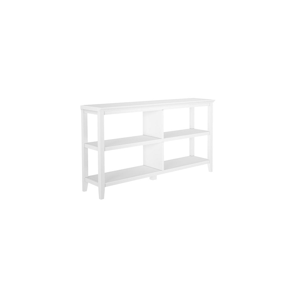 30" White Wood Two Shelf Bookcase HomeRoots