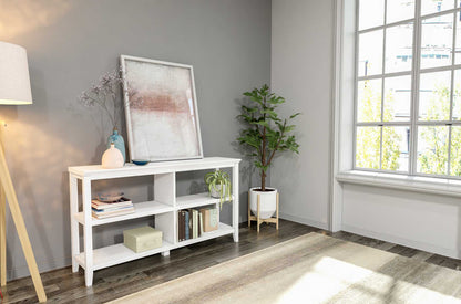 30" White Open Bookcase With Two Shelves