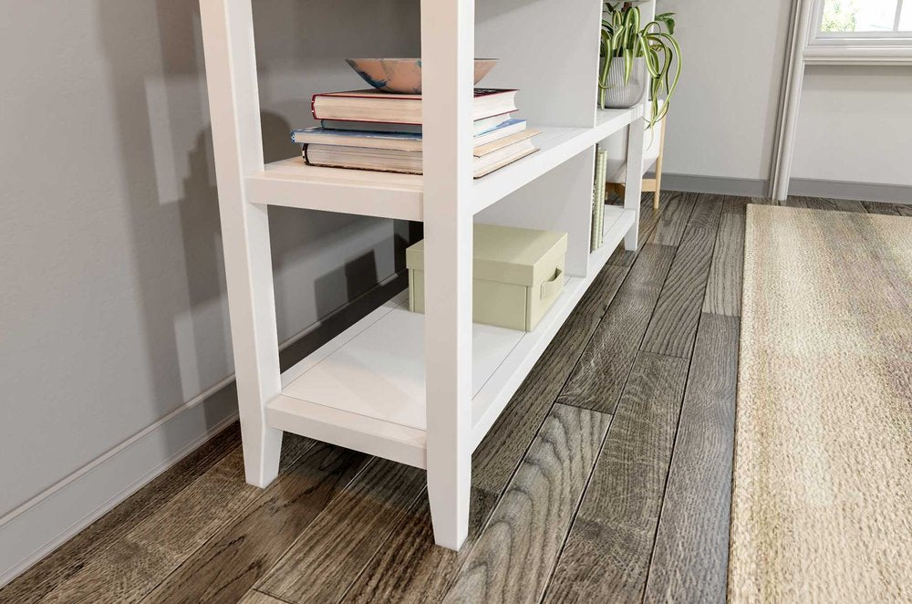 30" White Wood Two Shelf Bookcase HomeRoots