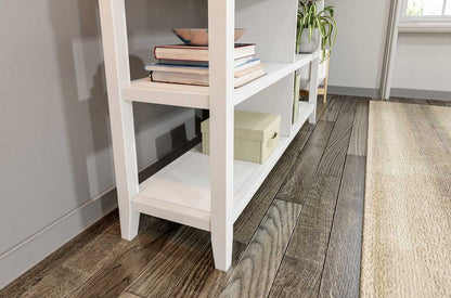 30" White Wood Two Shelf Bookcase HomeRoots