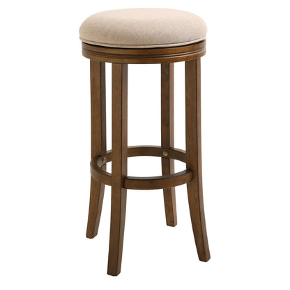 25" Honeysuckle Finished Solid Wood Frame With Cream Fabric Counter Stool - FurniFindUSA