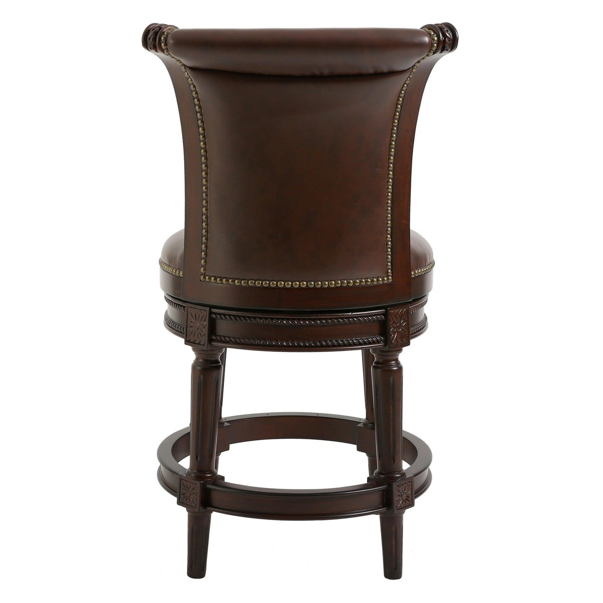 39" Walnut Hardwood Frame Upholstered Bar Stool - FurniFindUSA