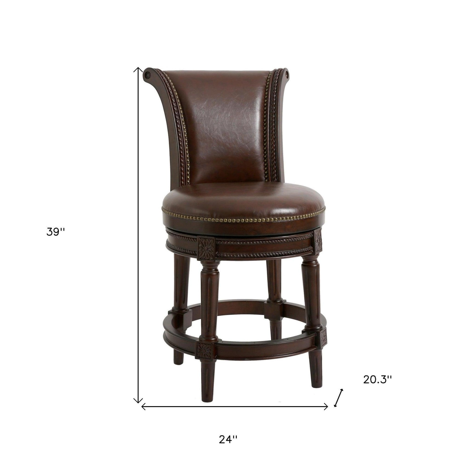 39" Walnut Hardwood Frame Upholstered Bar Stool - FurniFindUSA