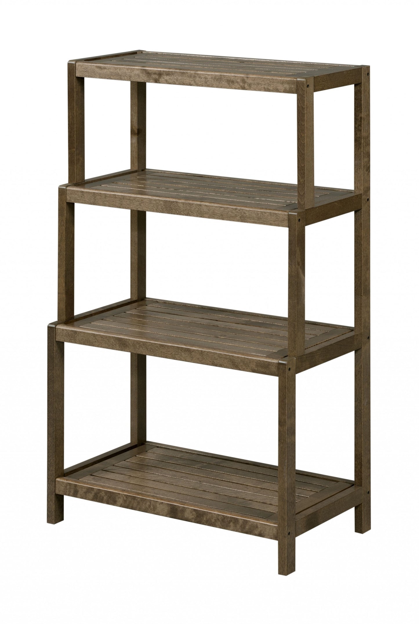 37" Chestnut Solid Wood Four Tier Step Bookcase