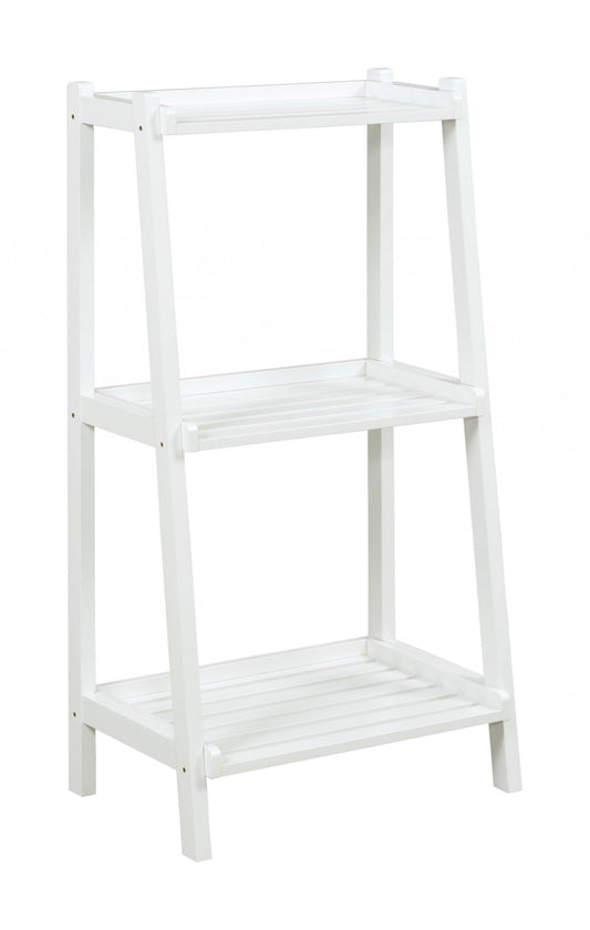 42" Bookcase With 3 Shelves In White - FurniFindUSA