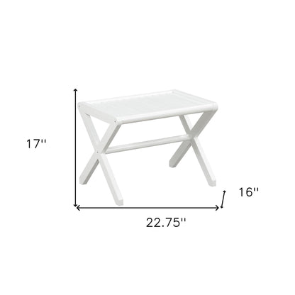 17" White Backless Bar Chair - FurniFindUSA