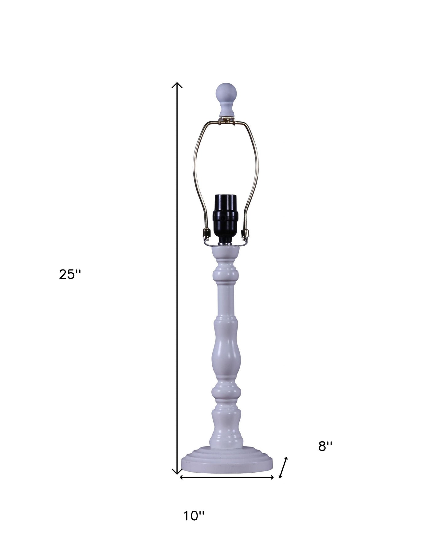 25" White Standard Table Lamp