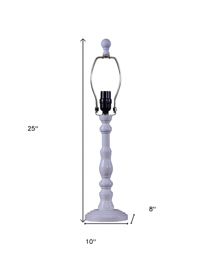 25" White Standard Table Lamp