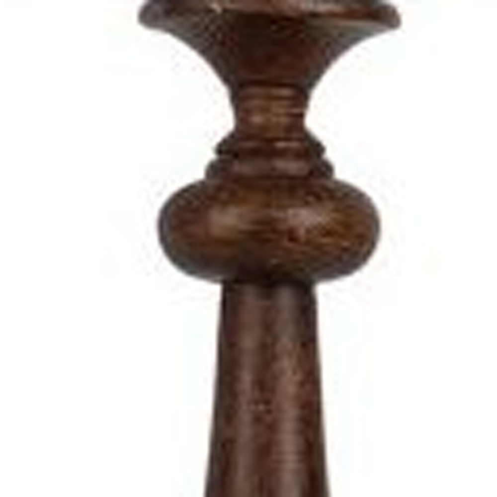 Brown Candlestick Forest Pinecone Tree Shade Table Lamp