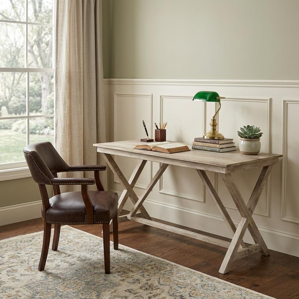 54" Brown Writing Desk HomeRoots