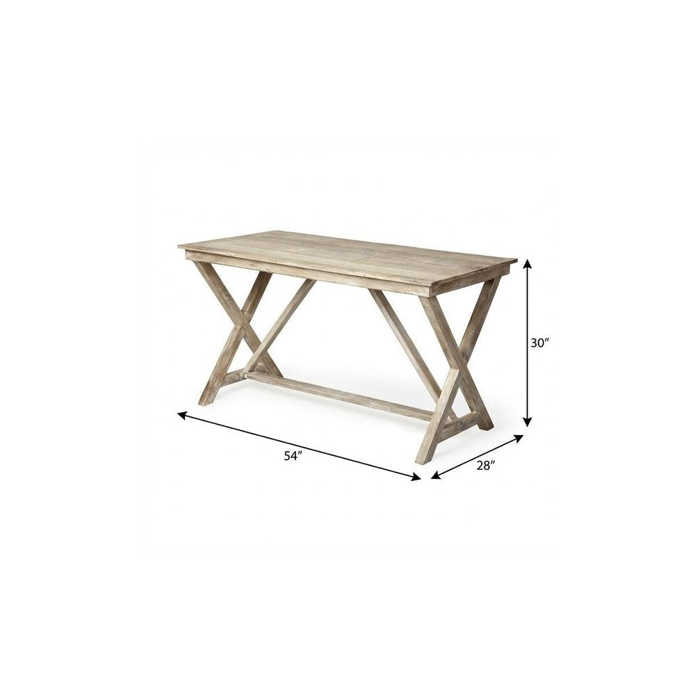 54" Brown Writing Desk HomeRoots