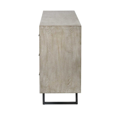 70" Light Brown Solid Wood Nine Drawer Sideboard HomeRoots