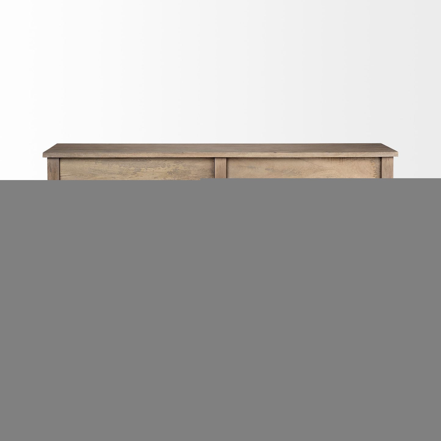 72" Brown Solid Wood Floor Shelf Console Table And Drawers HomeRoots