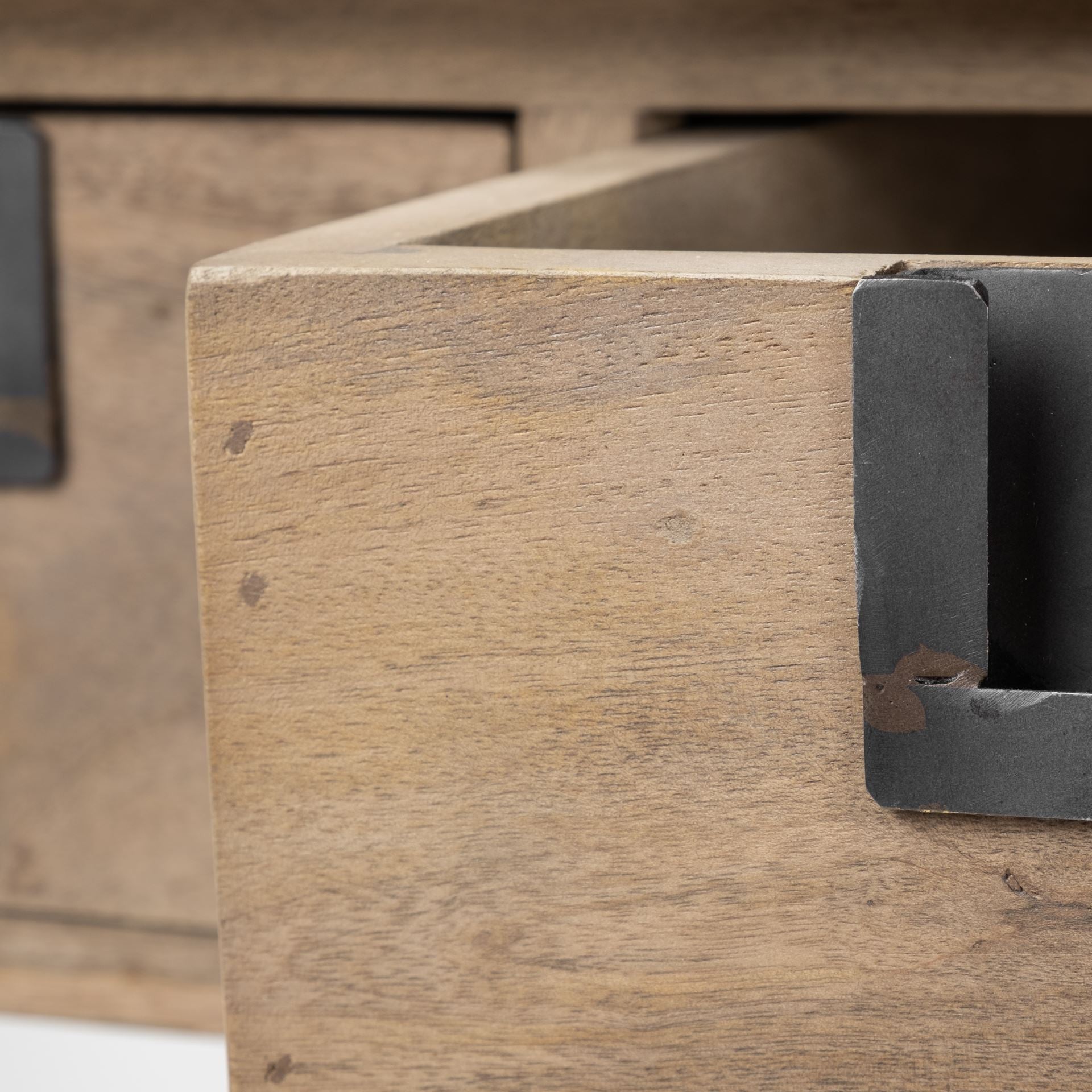 72" Brown Solid Wood Floor Shelf Console Table And Drawers HomeRoots