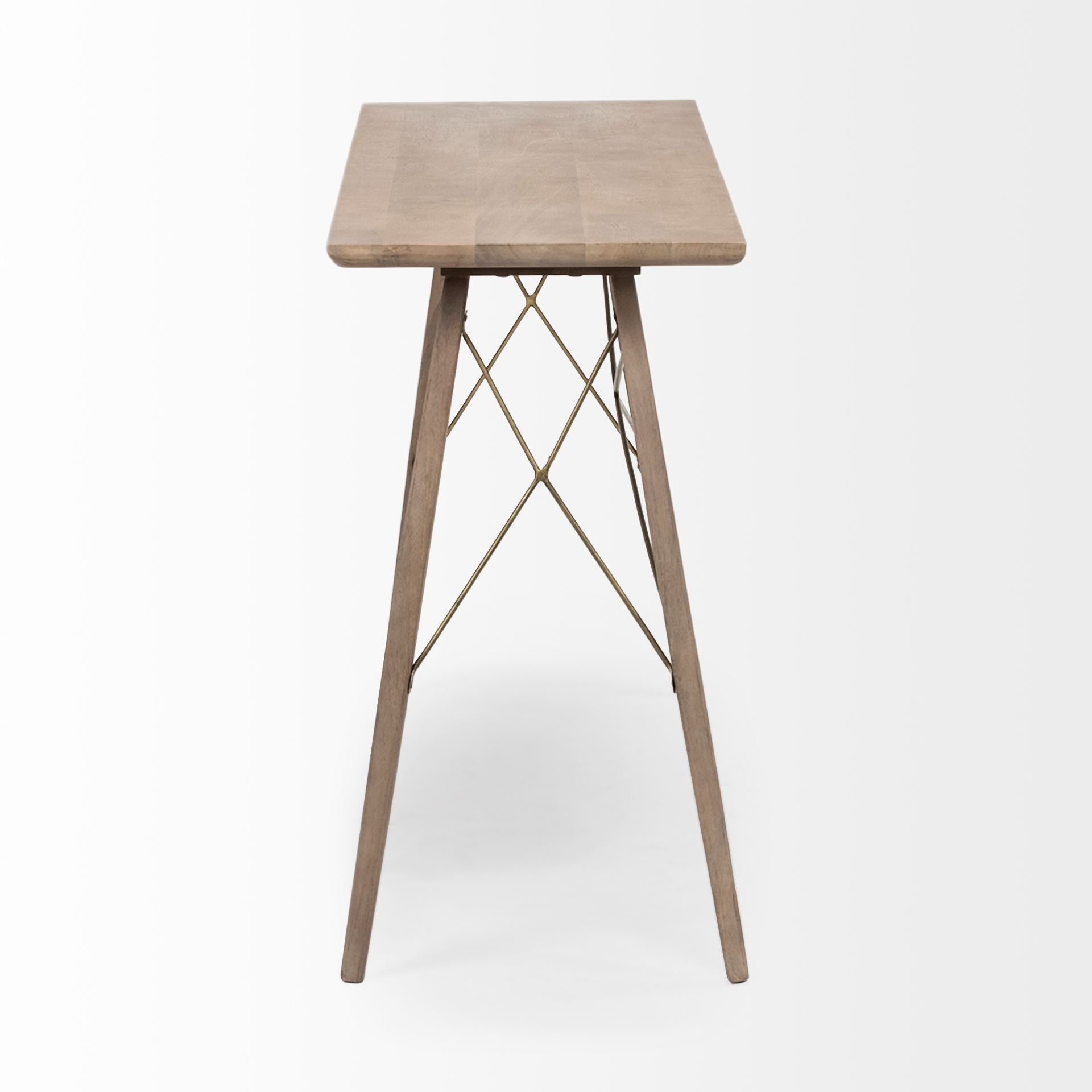 66" Brown Solid Wood Console Table HomeRoots