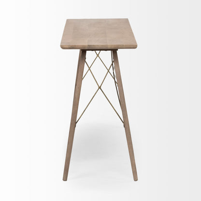 66" Brown Solid Wood Console Table HomeRoots