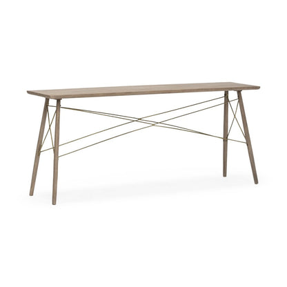 66" Brown Solid Wood Console Table HomeRoots
