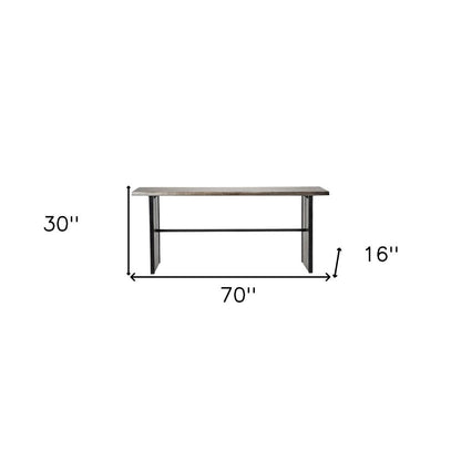 70" Brown Solid Wood Solid Console Table HomeRoots