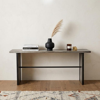70" Brown Solid Wood Solid Console Table HomeRoots