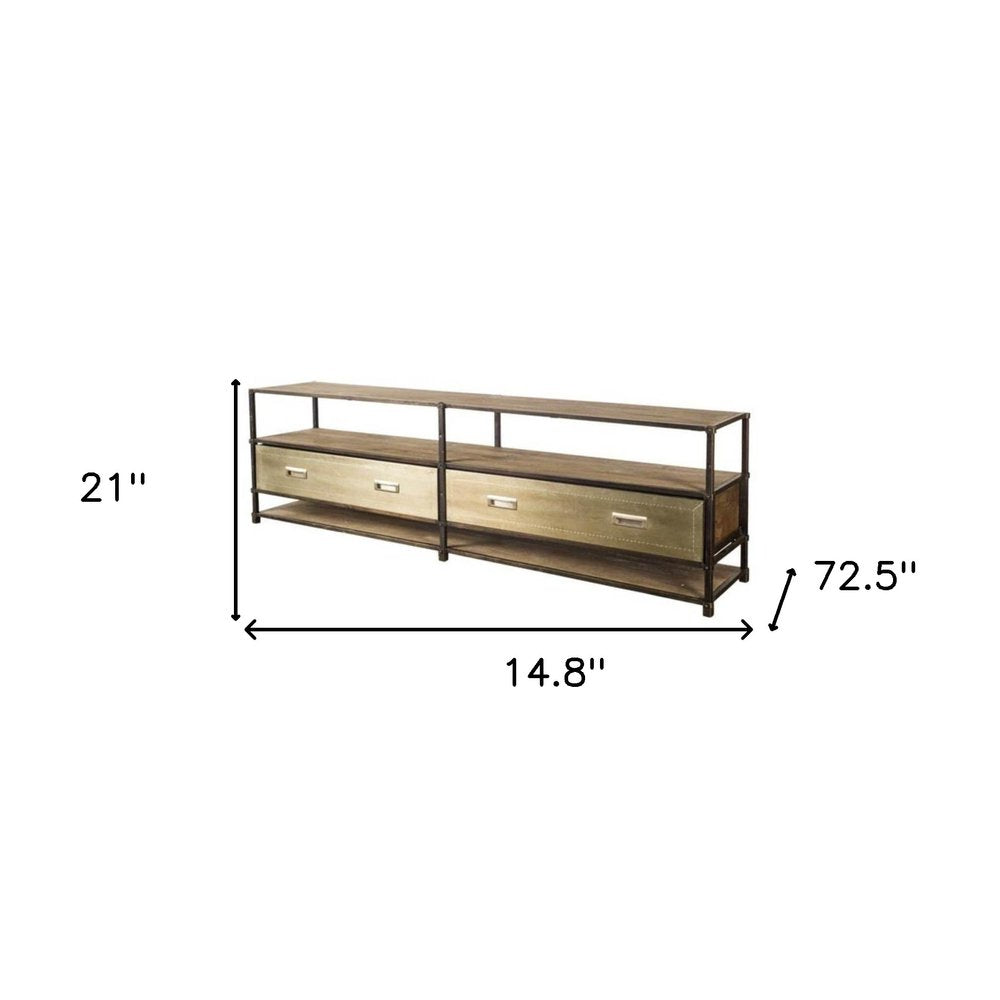 15" Brown Solid Wood Console Table HomeRoots