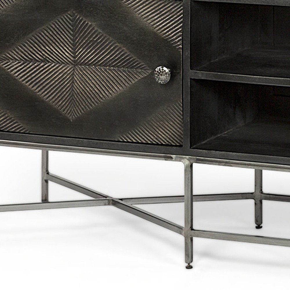 16" Dark Brown Solid Wood Console Table — view 8
