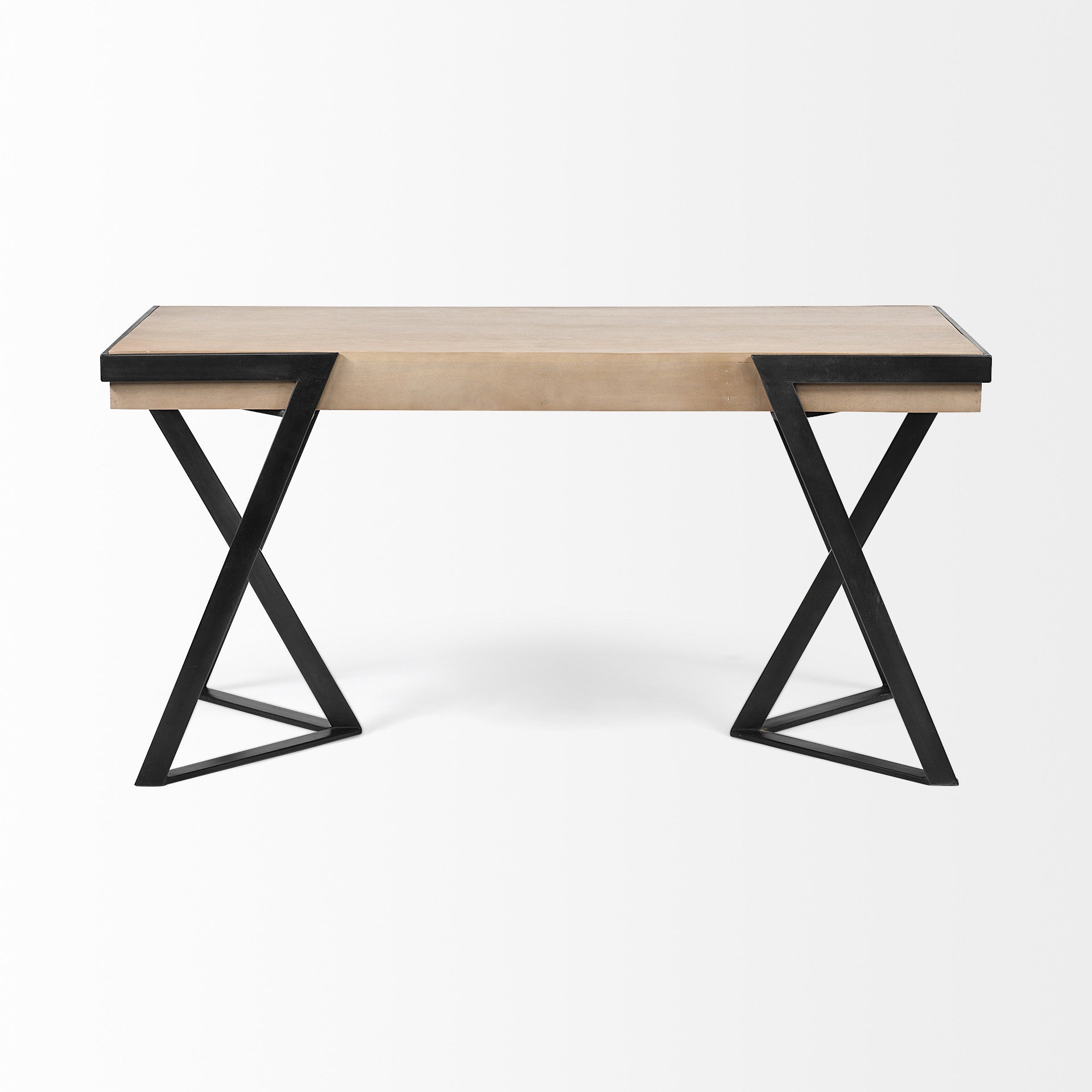 60" Brown and Black Writing Desk HomeRoots