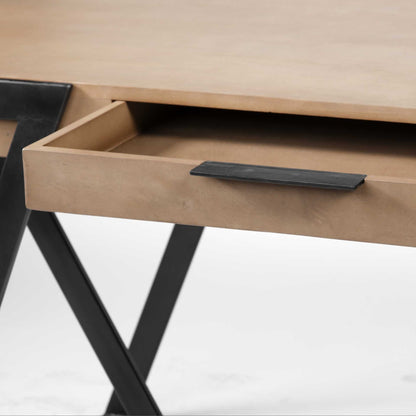 60" Brown and Black Writing Desk HomeRoots