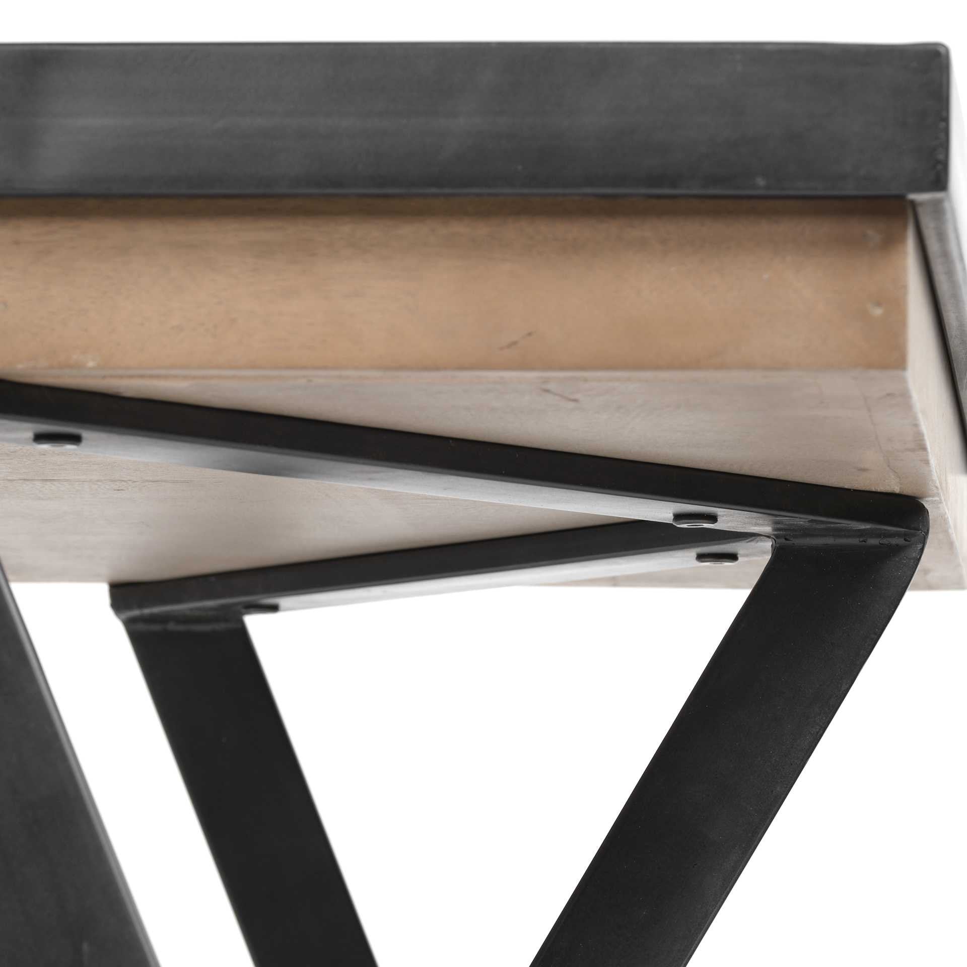 60" Brown and Black Writing Desk HomeRoots