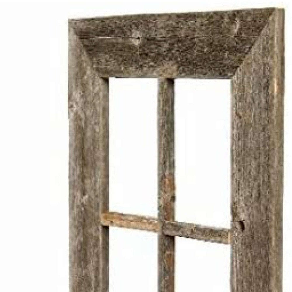 25" X 22" Gray Weathered Wood Window Frame With Planter — view 5