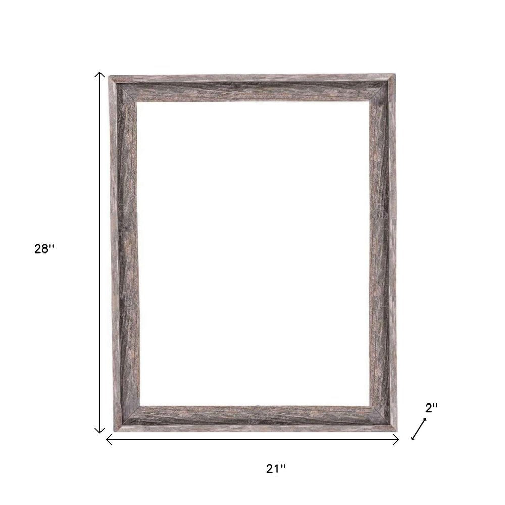 18" x 24" Gray Wood Hanging Picture Frame HomeRoots