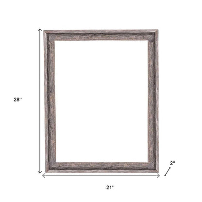 18" x 24" Gray Wood Hanging Picture Frame HomeRoots