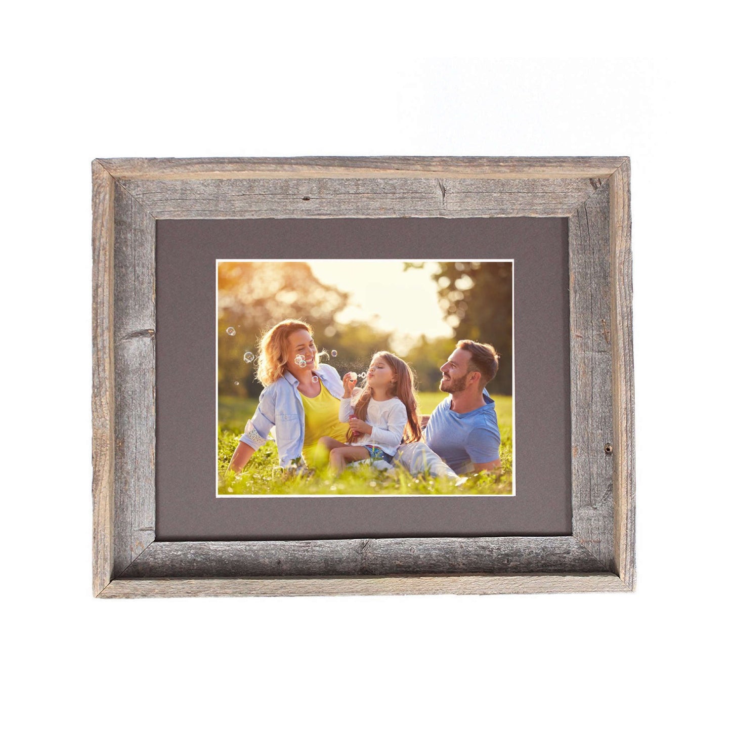 16X20 Natural Weathered Grey Picture Frame With Plexiglass Holder