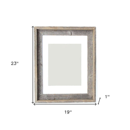 16" x 20" Gray Distressed Wood Hanging Picture Frame with Mat HomeRoots