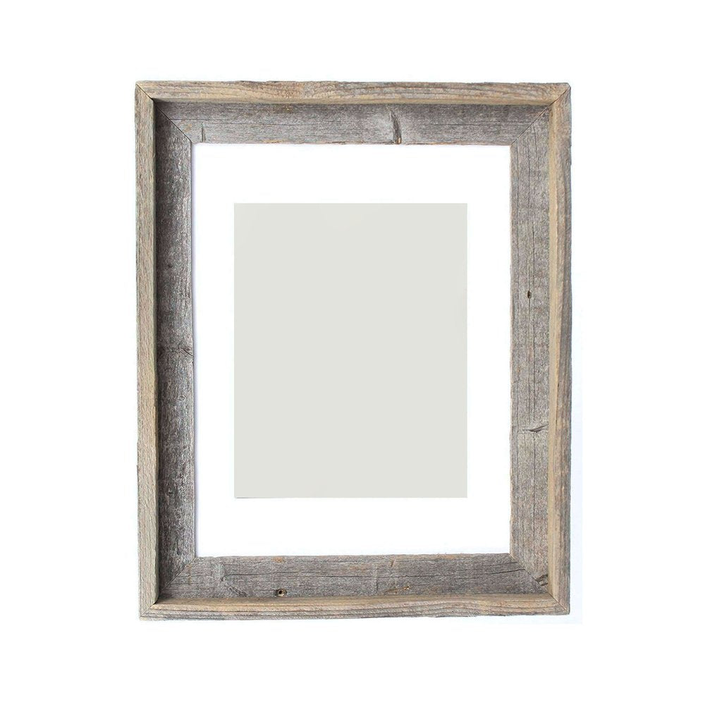 16" x 20" Gray Distressed Wood Hanging Picture Frame with Mat — view 1