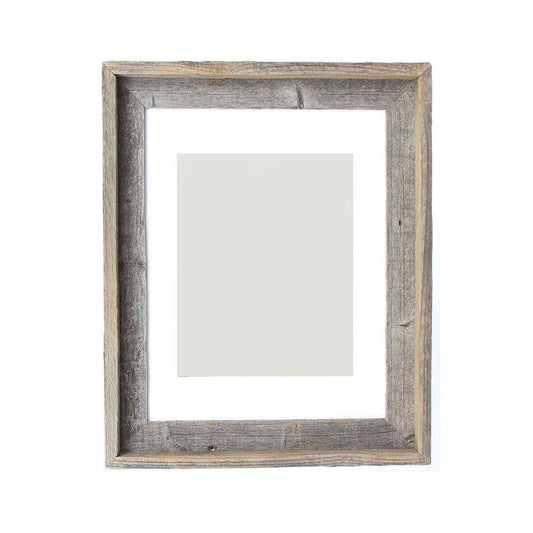 16" x 20" Gray Distressed Wood Hanging Picture Frame with Mat HomeRoots