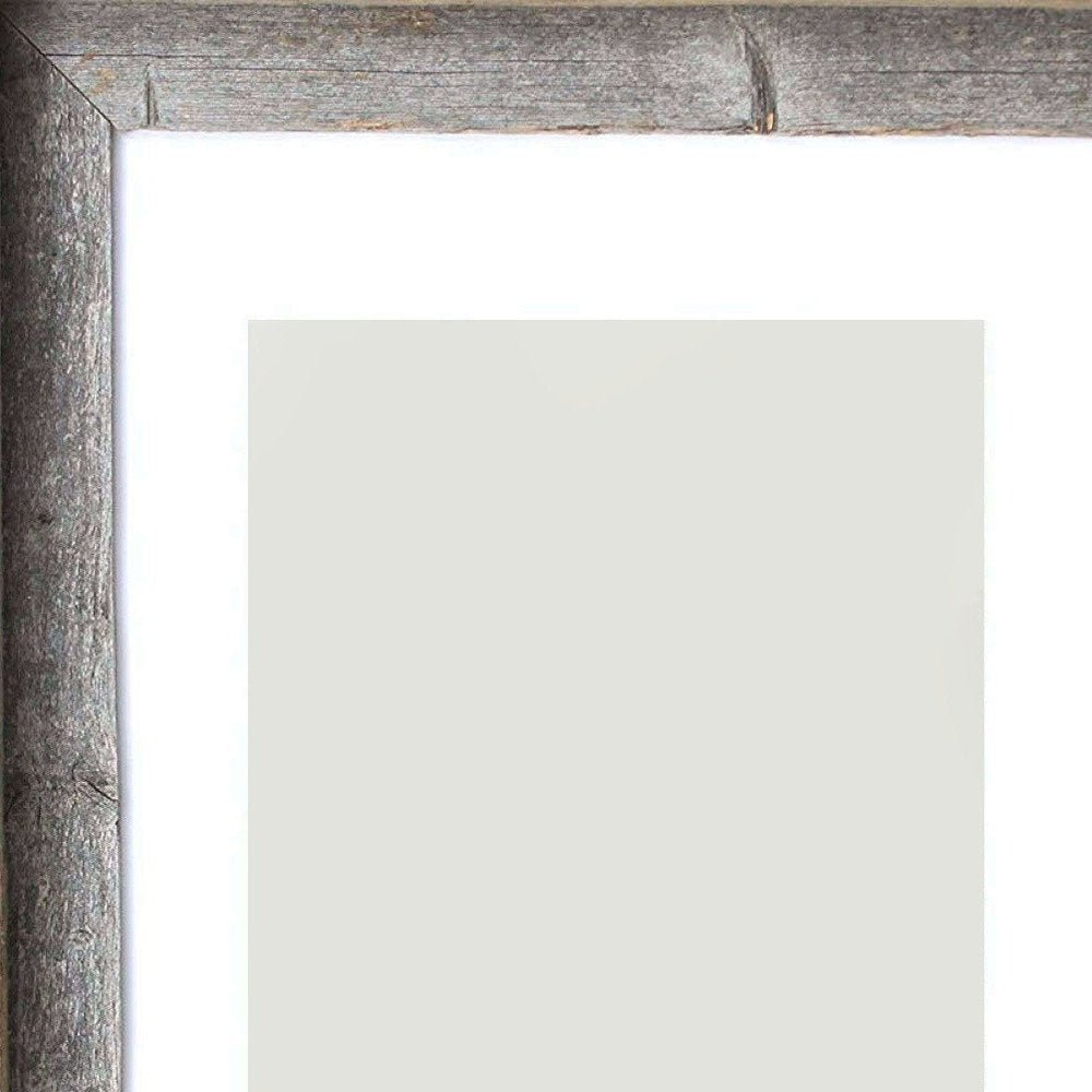 16" x 20" Gray Distressed Wood Hanging Picture Frame with Mat — view 3