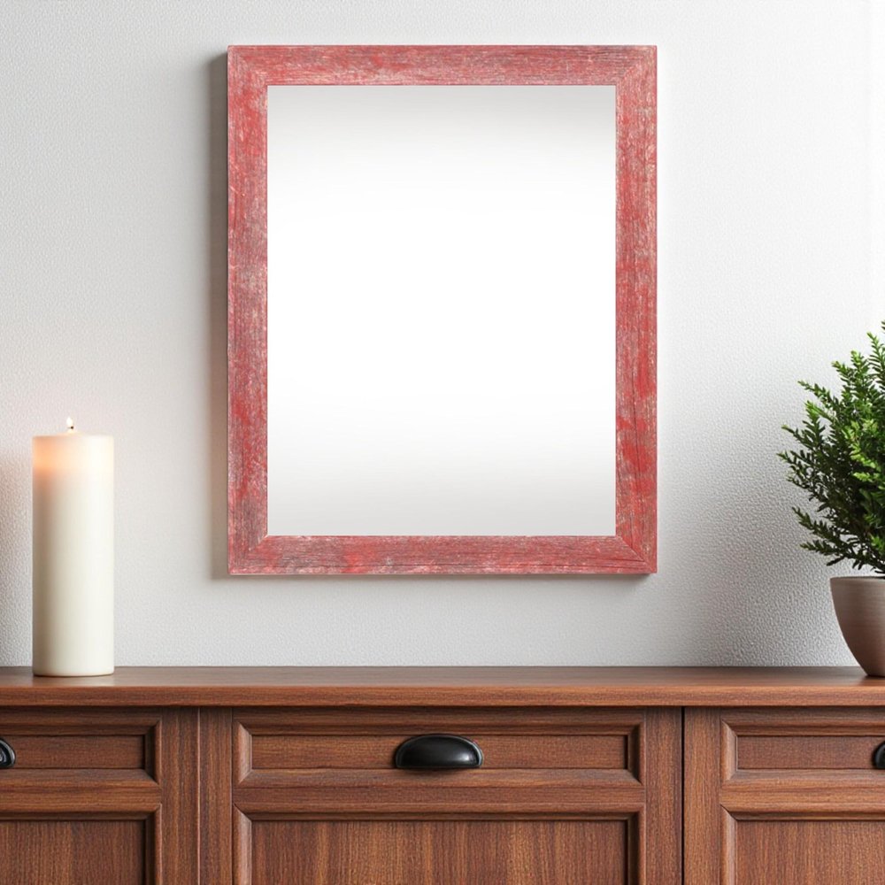 16" x 20" Red Wood Hanging Picture Frame HomeRoots