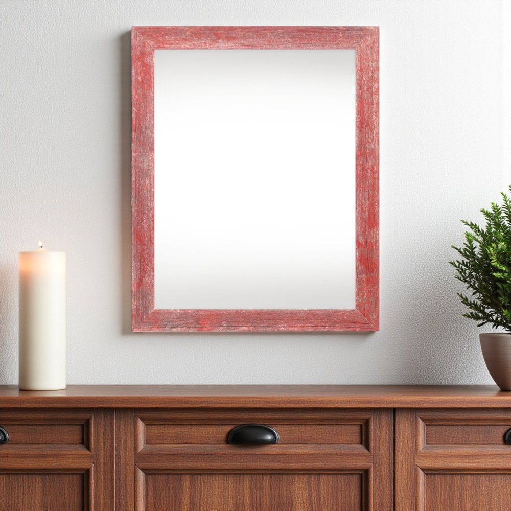 16" x 20" Red Solid Wood Hanging Picture Frame HomeRoots