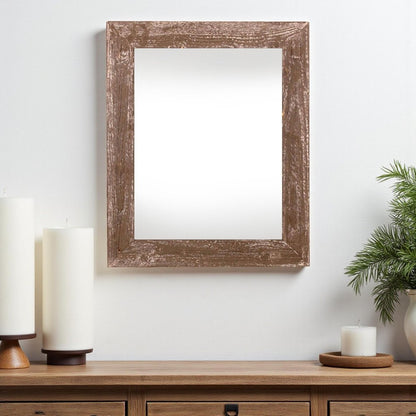 16" x 20" Brown Wood Hanging Picture Frame HomeRoots