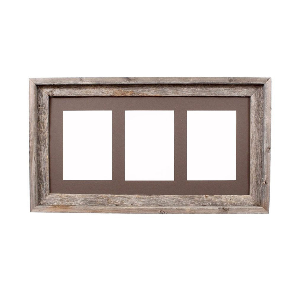 5" x 7" Gray Wood Hanging Picture Frame with Mat — view 7