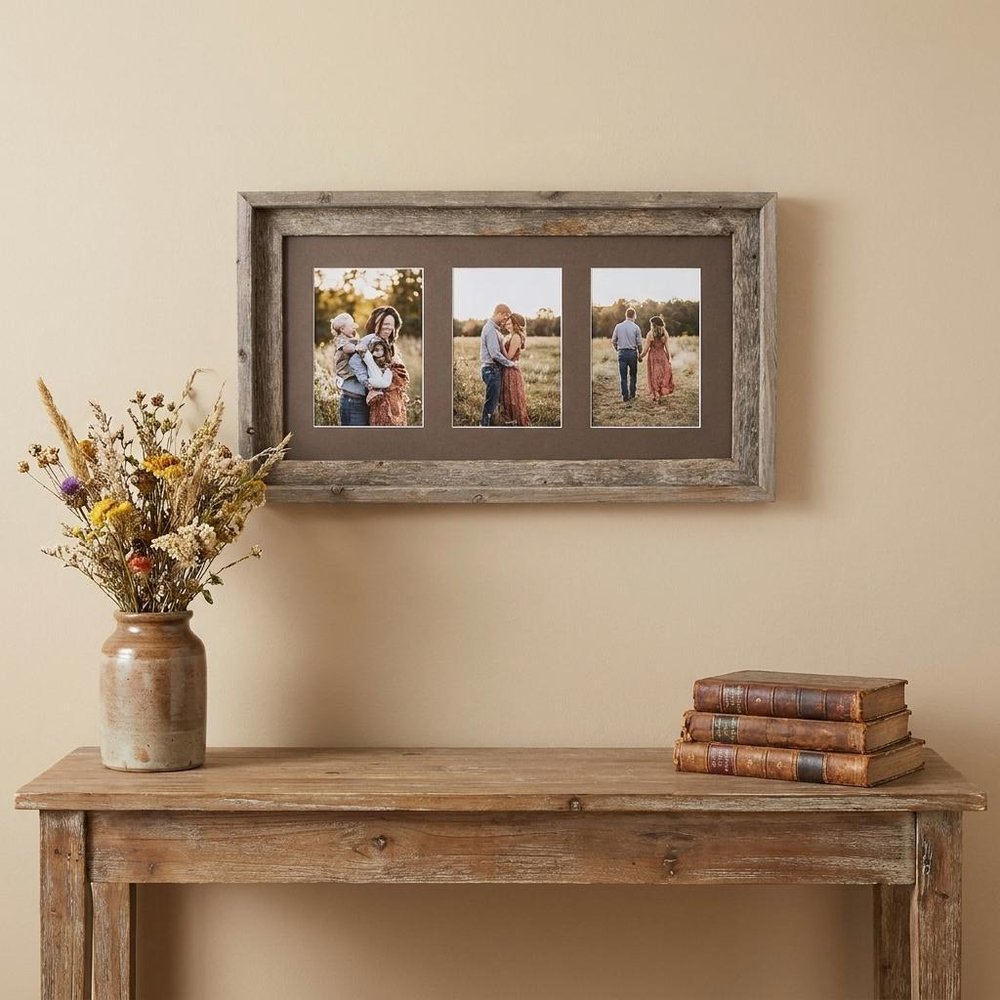 5" x 7" Gray Wood Hanging Picture Frame with Mat HomeRoots