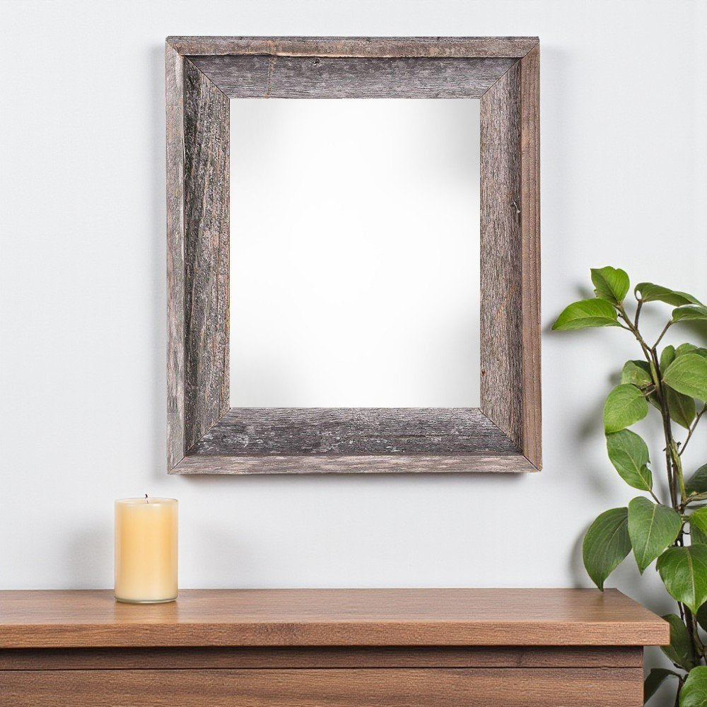 11" x 17" Gray Solid Wood Hanging Picture Frame HomeRoots