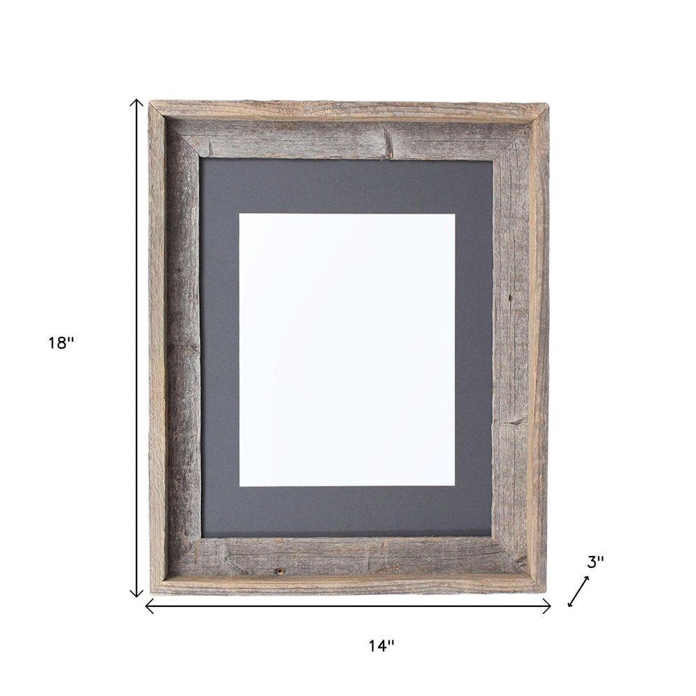 11" x 14" Gray Wood Hanging Picture Frame HomeRoots